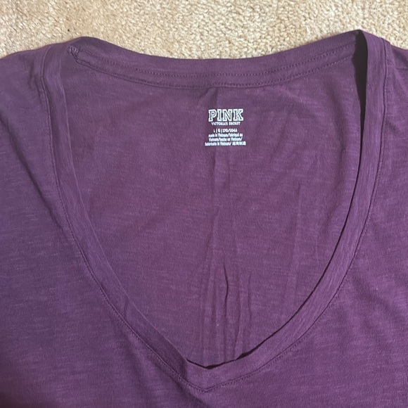 Pink Victoria’s Secret deep V plum shirt - Picture 3 of 3
